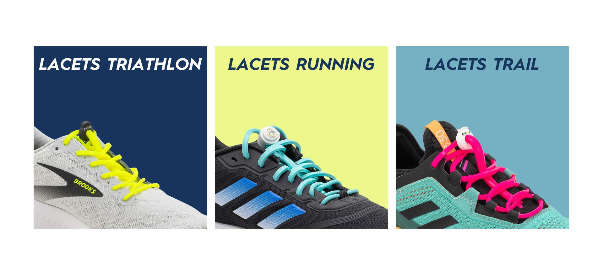 Lacets en silicone pour le sport